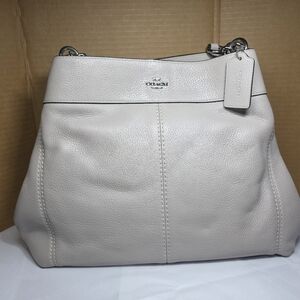 Coach Lexy Light Grey Shoulder Bag Discontinued Style